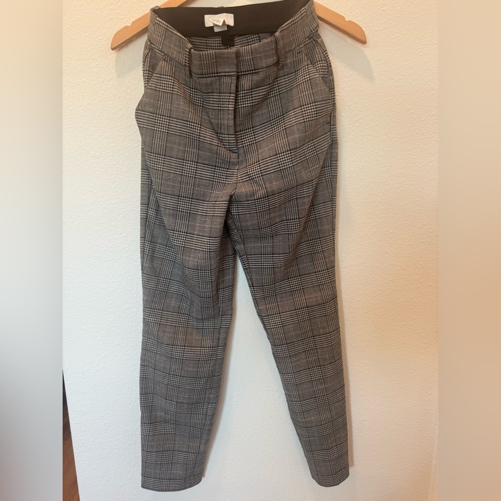 H&M Black and White Checkered Pants